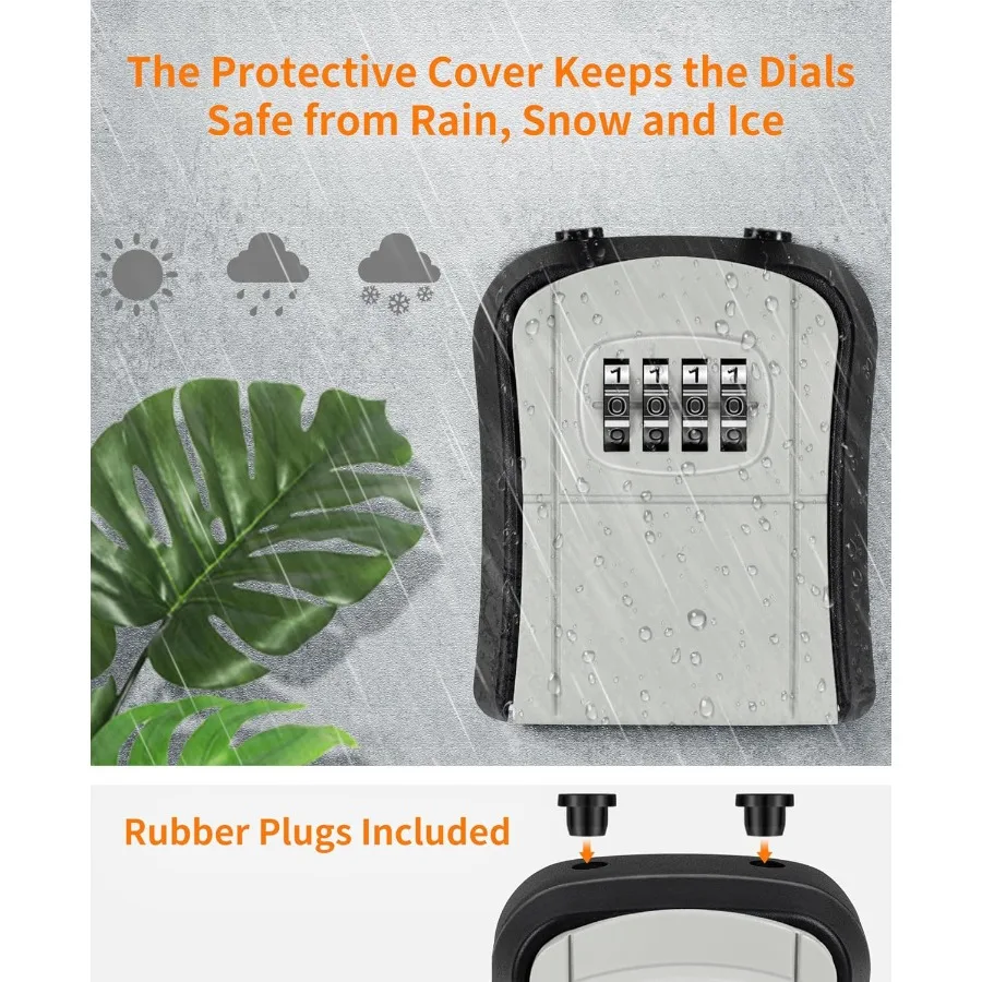 Портативный замок для ключей с надежным держателем для ключей, сейф для внутреннего и наружного использования, идеально подходит для гаража, сада, магазина, устойчивый к атмосферным воздействиям дизайн