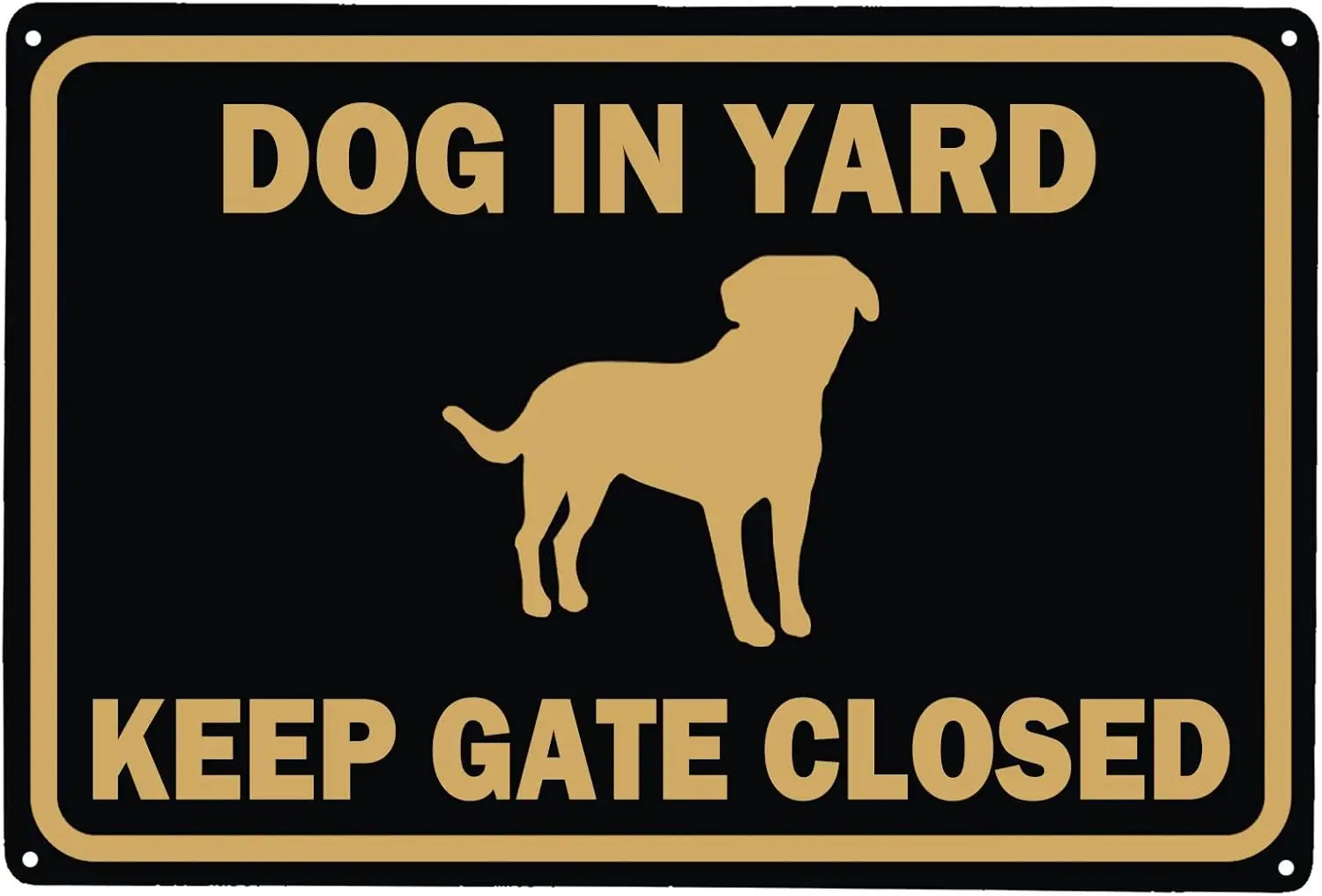 Dog in Yard Keep Gate Closed Wall Door Sign Please Keep Gate Closed Vintage Retro Metal Indoor Outdoor Road Firm Water Tin Si