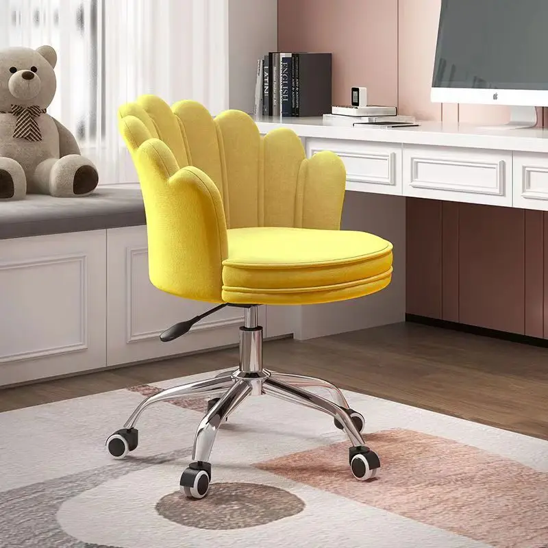 Flower Petal Anchor Live Rotatable Chair Home Office Swivel Chair Desk Chair Lift Adjustable Pink Backrest Furniture