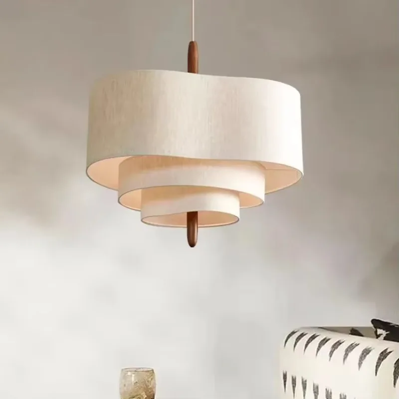 ثريا قماش Wabi-sabi، مصباح رئيسي لغرفة النوم وغرفة الطعام وغرفة المعيشة الفرنسية في العصور الوسطى #3