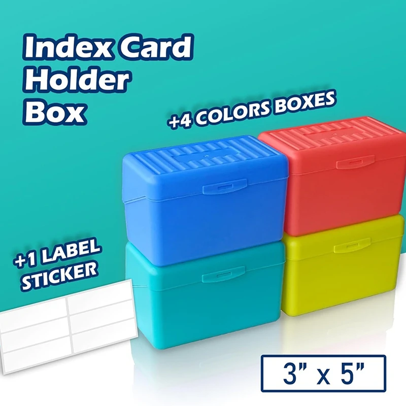 インデックス カード ホルダー ボックス インデックス カード ホルダー ボックス 3x5 インチ、フラッシュ ノート カード ホルダー ボックス