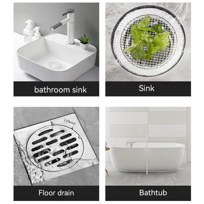 Bathroom Bathroom Hair Anti-clogging Multi-purpose Disposable Floor Drain Sticker Sewer Kitchen Filter Floor Drain Cover