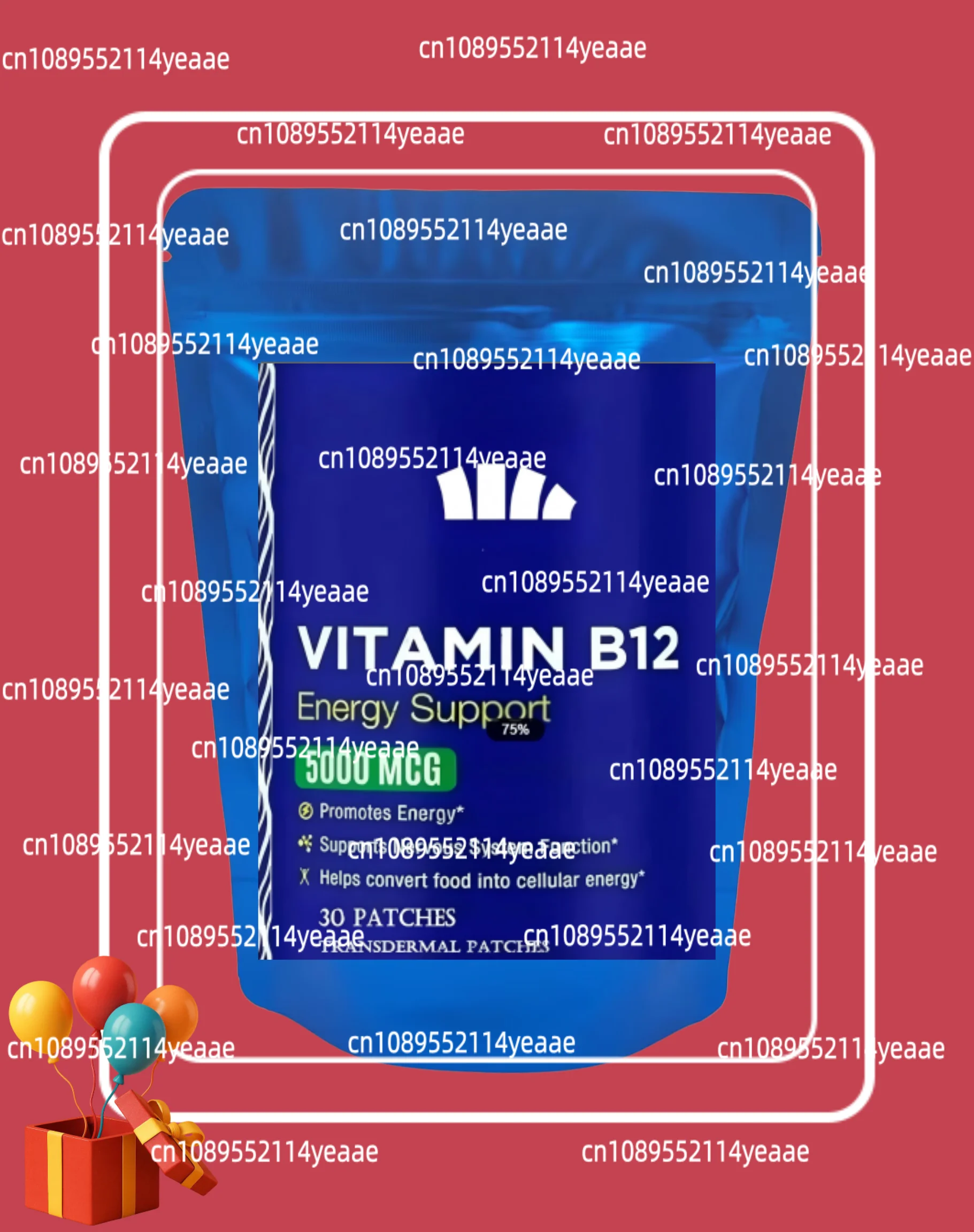 30 Patches Vitamin B12 Transdermal Patches - Upplement For Energy, Metabolism And Nervous System Health Support
