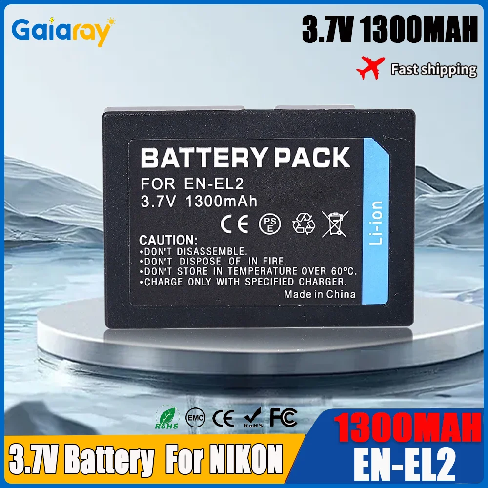

EN-EL2 EN EL2 ENEL2 Аккумулятор 1300 мАч 3,7 В литий-ионный аккумулятор для Nikon Coolpix BP-NKL2 3500 3200 3100 2500 EN EL2 Аккумуляторы для камеры