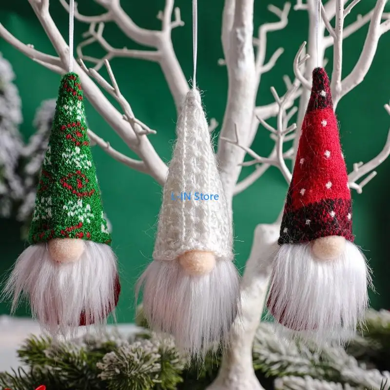 3PCSクリスマスツリーハンギングノーム装飾