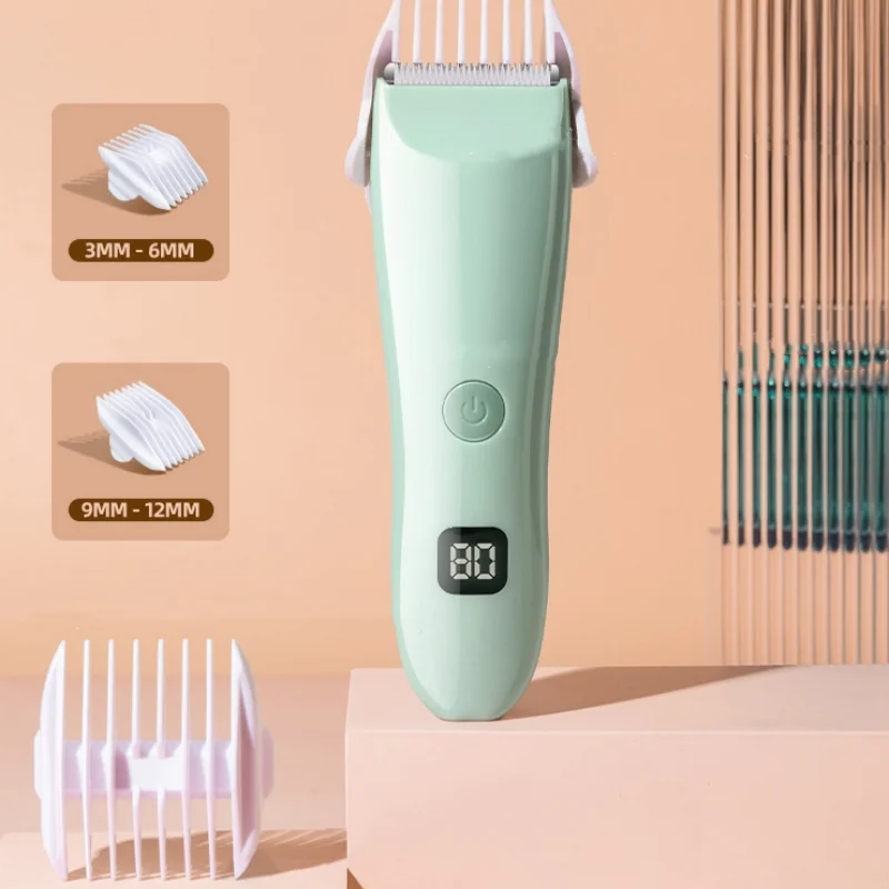 ماكينة حلاقة كهربائية قابلة لإعادة الشحن للأطفال، ماكينة حلاقة كهربائية عالمية يمكن غسلها لقص شعر الأطفال #6