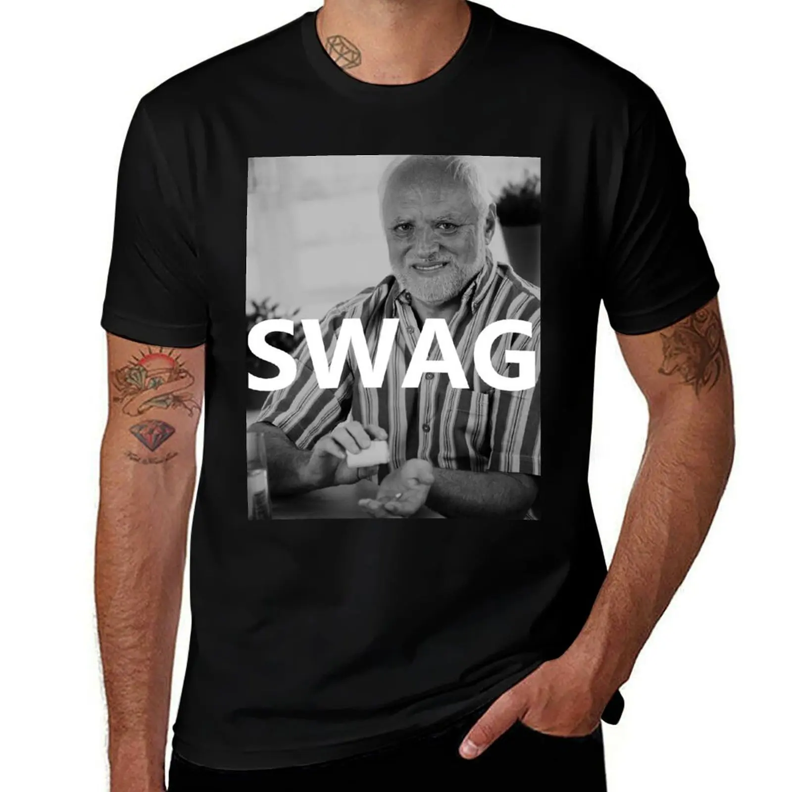 Hide the Pain Harold - SWAG T-Shirt Large Size Breathable Tee