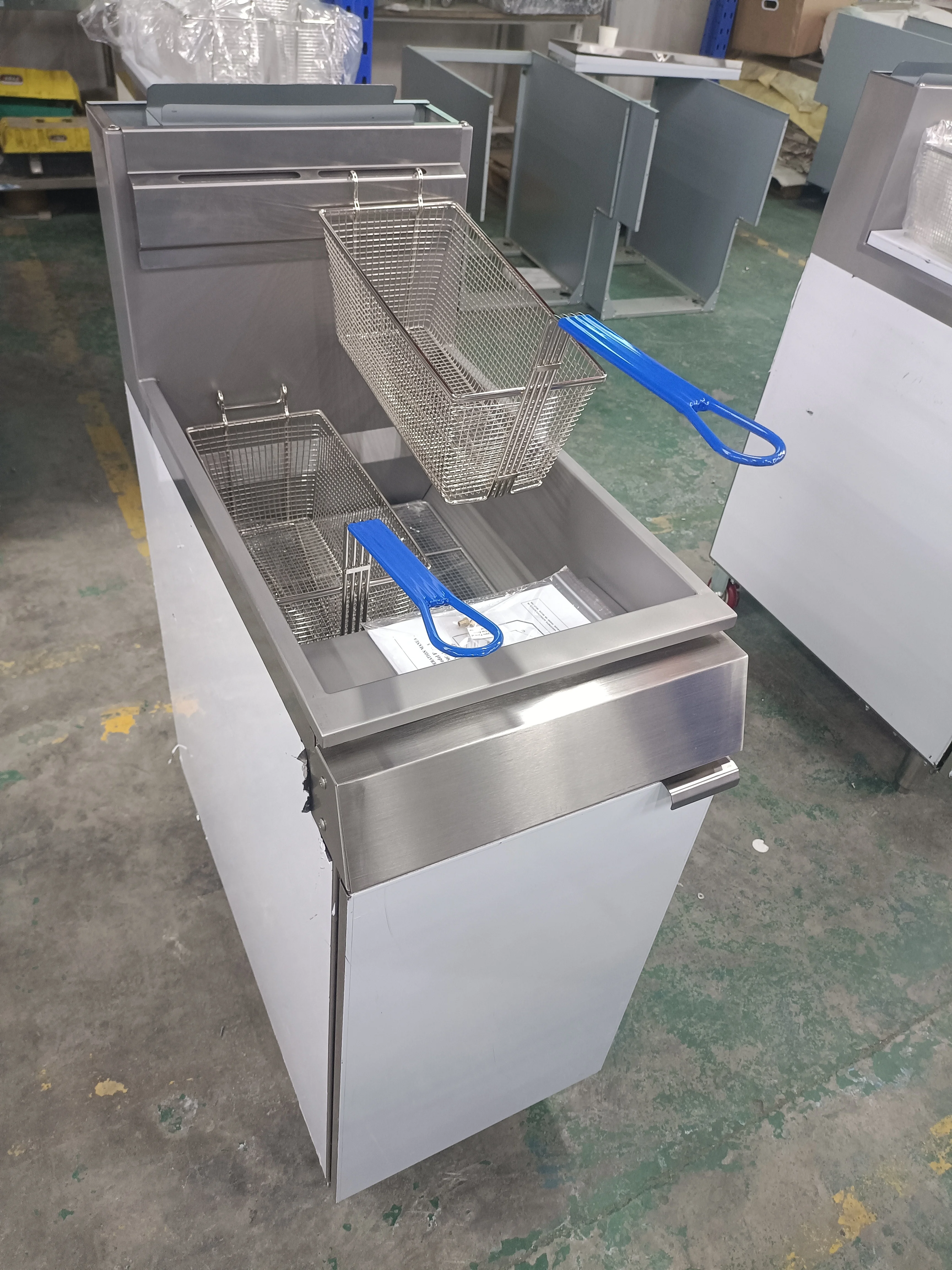 Fast Food Restaurant Heavy Duty CE Approved Propane Gas 3 burner Commercial Fryer,gas Fryer