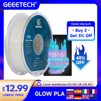 GEEETECH Glow PLA 1.75mm 1kg Glow in dark for 3D Printing Night Light Luminous 8 Colors  3D Printer Material, Oversea warehouse