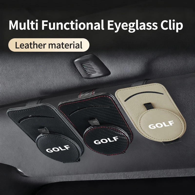 

Car leather sunglasses holder For Volkswagen VW Golf Polo Tiguan T5 Passat b6 Jetta Scirocco Sagitar Touareg Touran