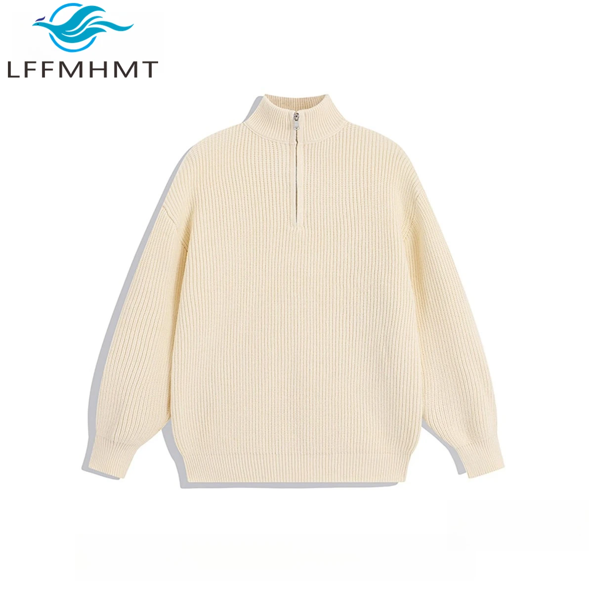 

Мужской зимний пуловер с высоким воротником и полумолнией, свитер в японском стиле Cityboy, универсальный трикотаж для пар, модный отличный теплый пуловер