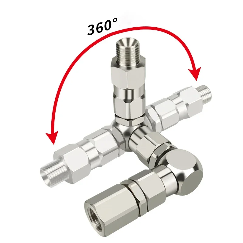 202577 Airless spuitmachine RVS Z-type adapter 1/4 inch-3/8 inch-1/2 inch roterende verbinding