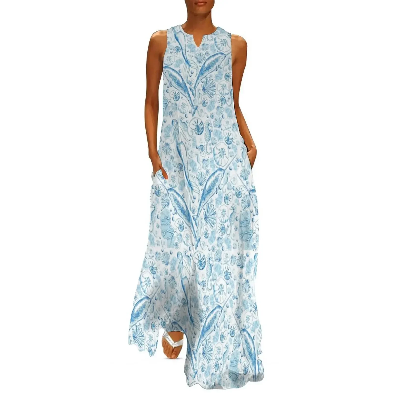 

Mermaid Toile - Blue Long Dress prom dress Prom gown evening dress women Party dresses for women