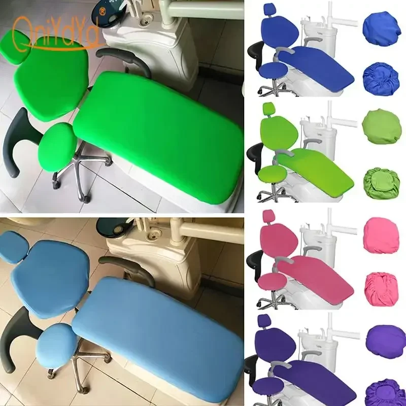 4Pcs/set Pu Leather Dental Chair Cover Dentist Chair Stool Seat Cover Waterproof