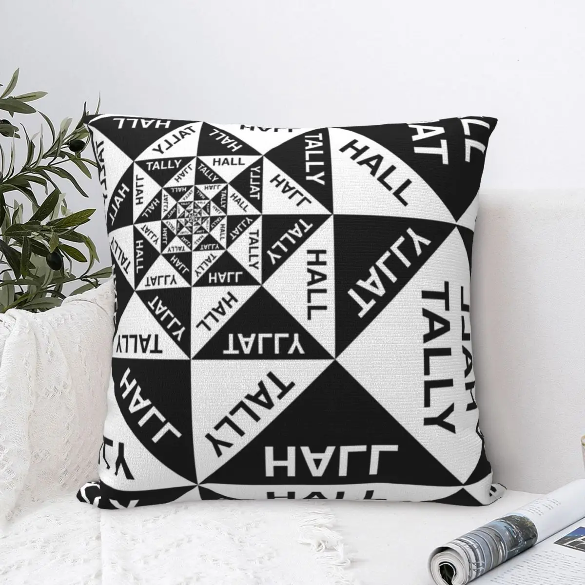 New 02 Tally Hall Band Logo Genre indie pop Square Pillowcase Pillow Cover Velvet Cushion Decor Comfort Throw Pillow For Home