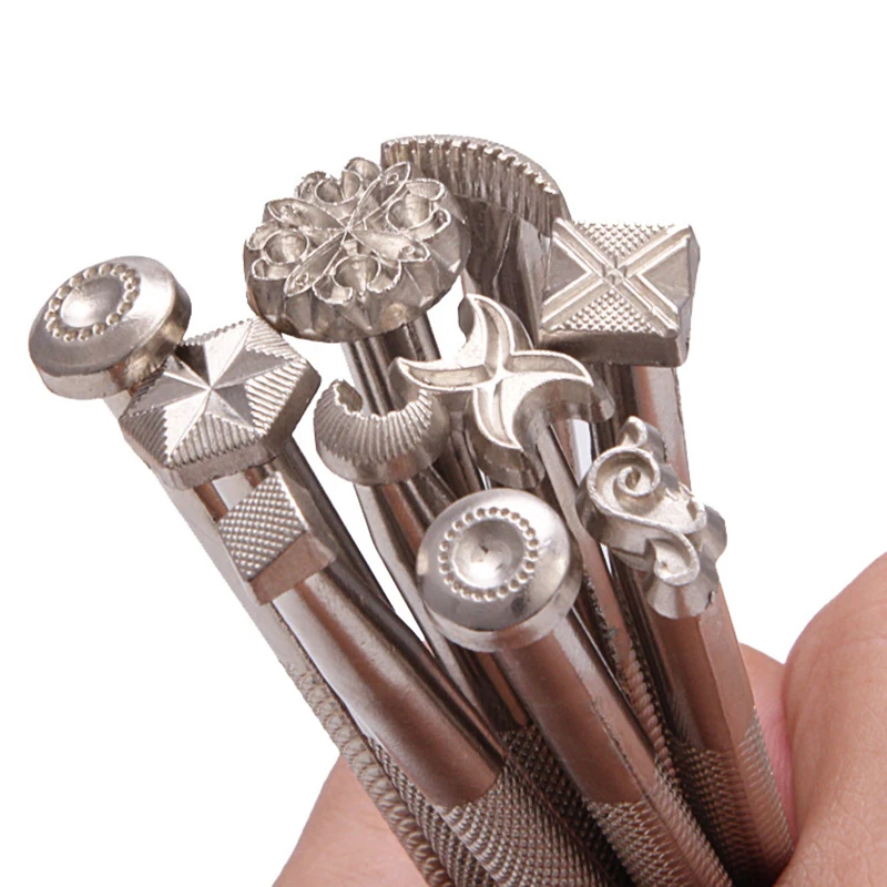 Leather Stamping Printing Tool Kit Alloy Stamp Punch Metal Stamp For Leather Seal Carving Tool DIY Leather Working Saddle Making