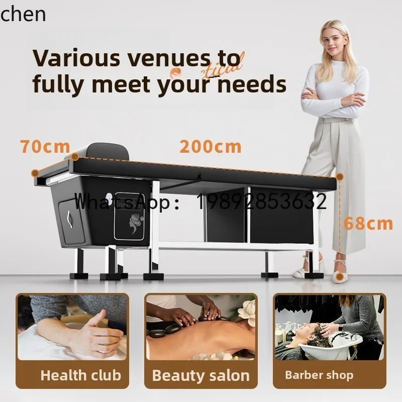 YFY Head Therapy Shampoo Bed Water Circulation Heater Beauty Bed Integrated Hair Salon Water Circulation System 5