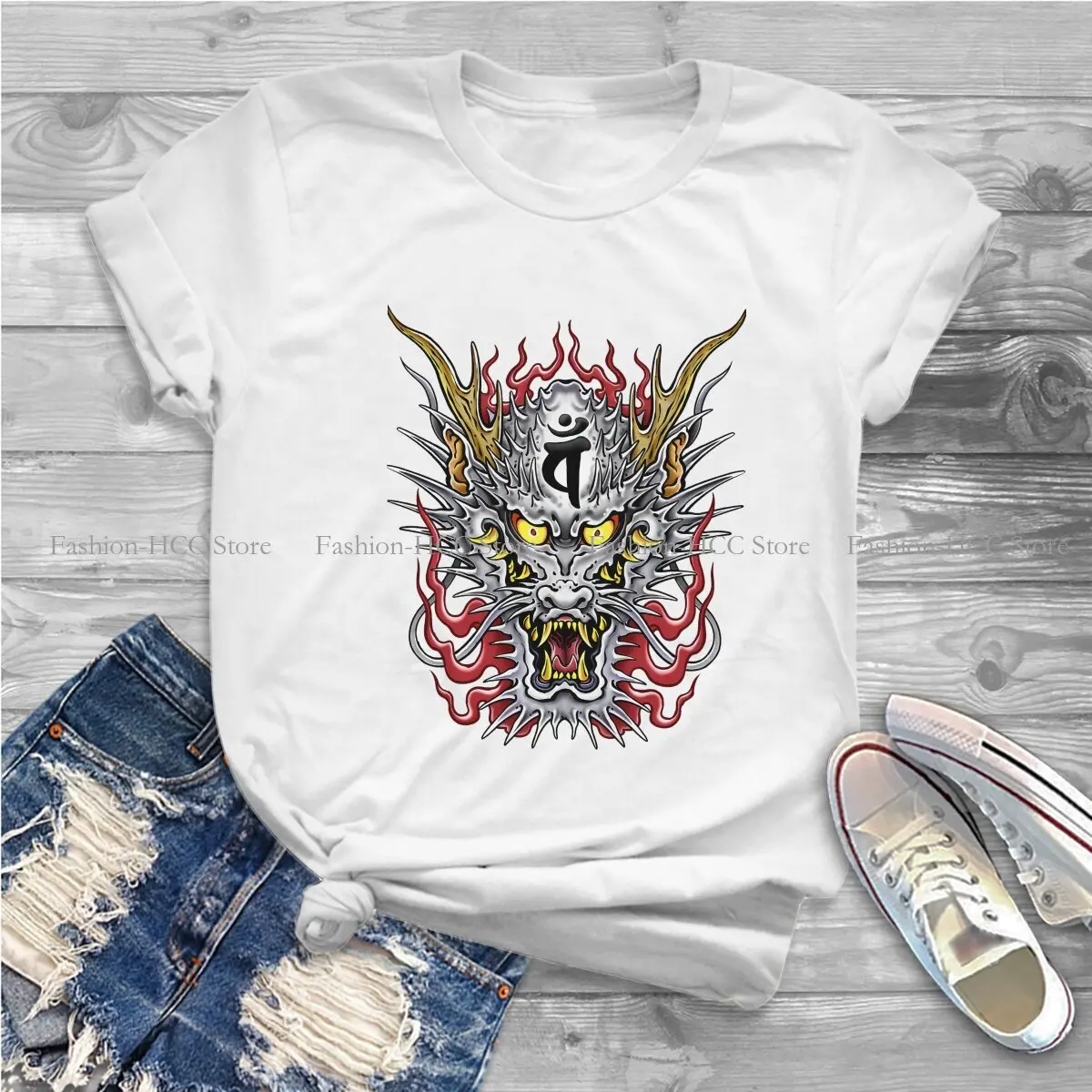 Kiryu Dragon Classic Fashion Polyester TShirts Yakuza Kiwami Dragon Female Harajuku Streetwear T Shirt Round Neck