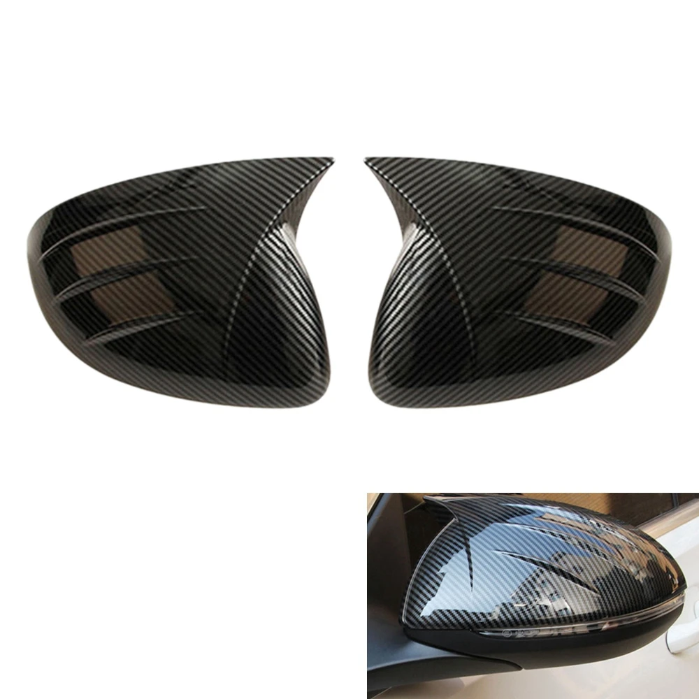 Car Carbon Fiber Rearview Side Glass Mirror Cover Trim Frame Side Mirror Caps for Benz S C Class W223 W206 2021 2022