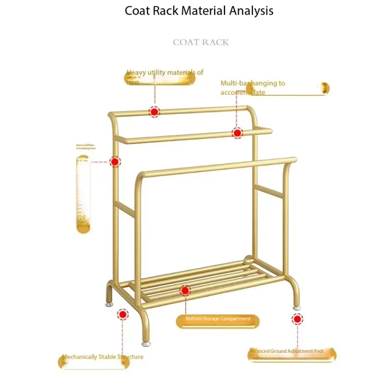 Modern Style Multi-Layer Island-Style Floor-Standing Coat and Hat Storage Rack