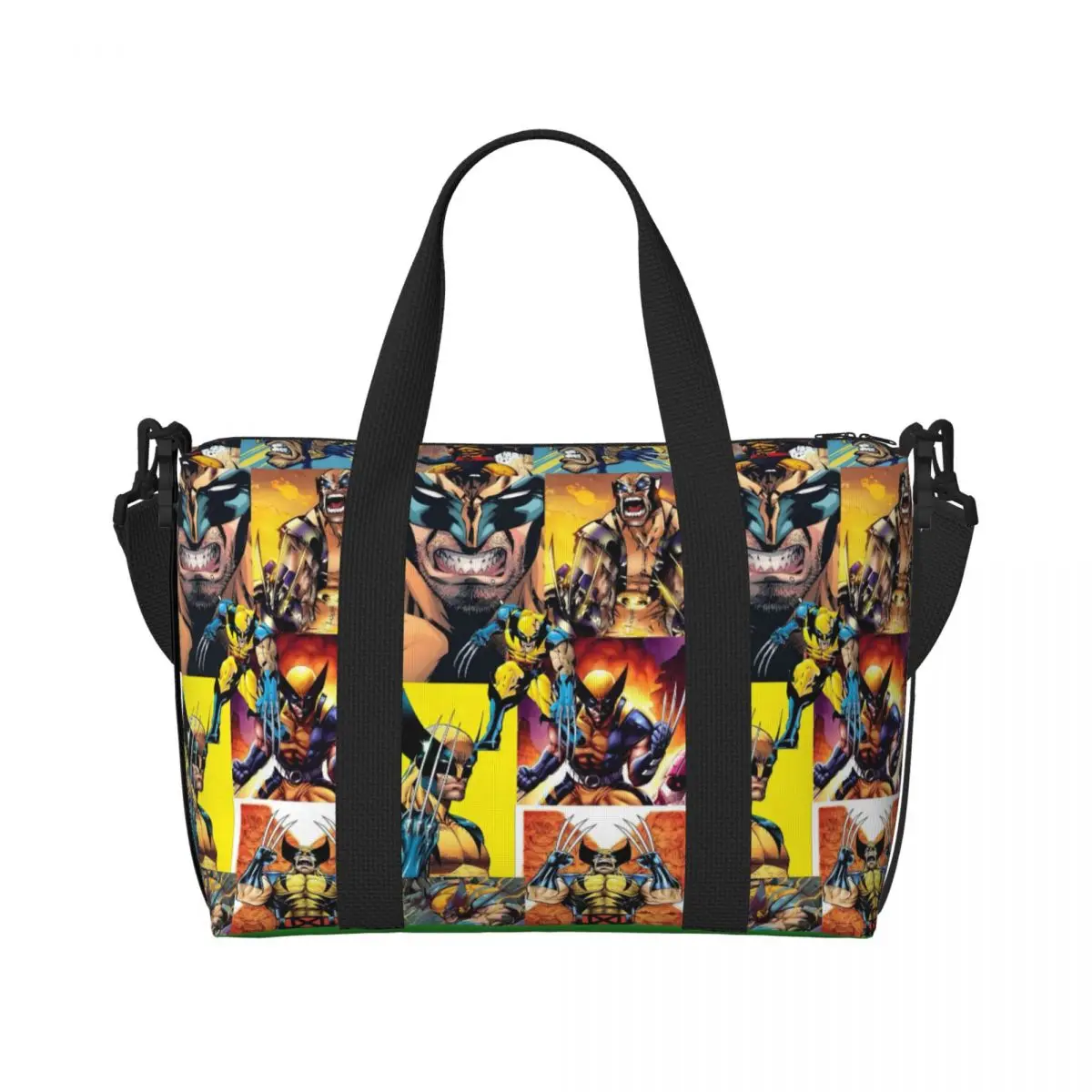 

Пользовательская пляжная большая сумка Росомаха, женские комиксы, большие отделения, спортивные пляжные дорожные сумки