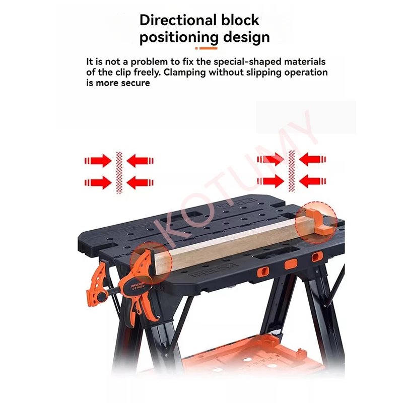 Multifunctional DIY Portable Work Tool Table Folding Woodworking Workbench Strong Clamping Force Tools Non-Slip