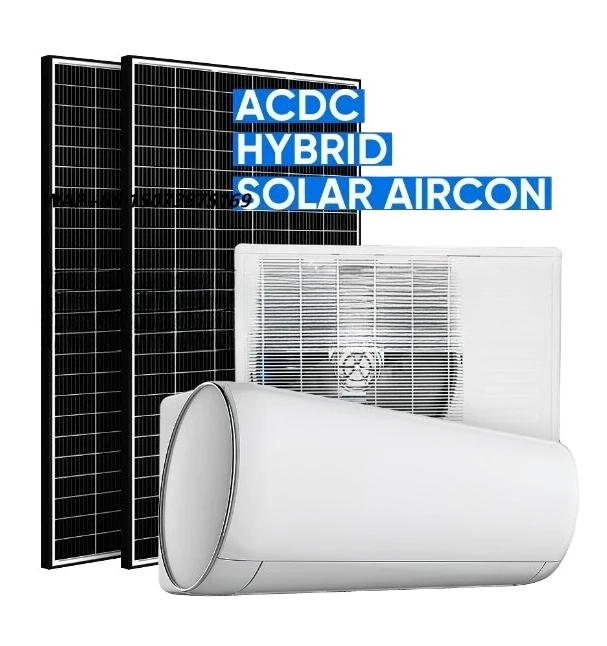 12000BTU Hybrid Solar Mini Split Air Conditioner Inverter Cooling Heating for Home Hotel Garage RV Car French for Outdoor Use