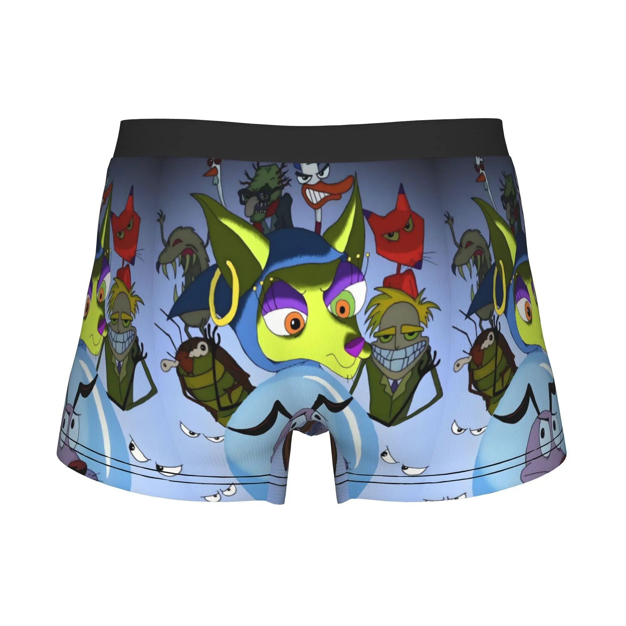 Courage The Cowardly Dog Boxers Shorts Men Devil Adventure Briefs Underwear Novelty Underpants