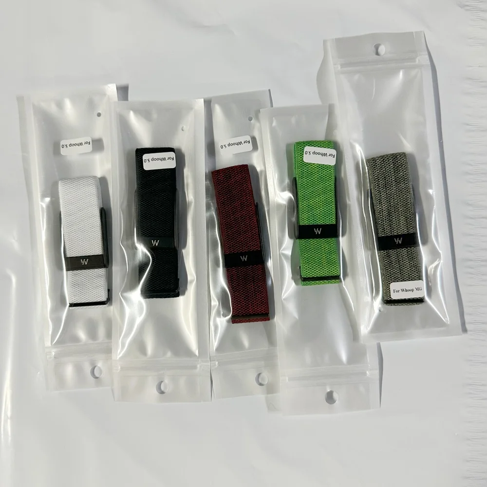 

Black Silver Gold Strap for Whoop 5.0 Mg Wristband W Logo Band Nylon Woven Elastic Whoop Sports Replacement Strap