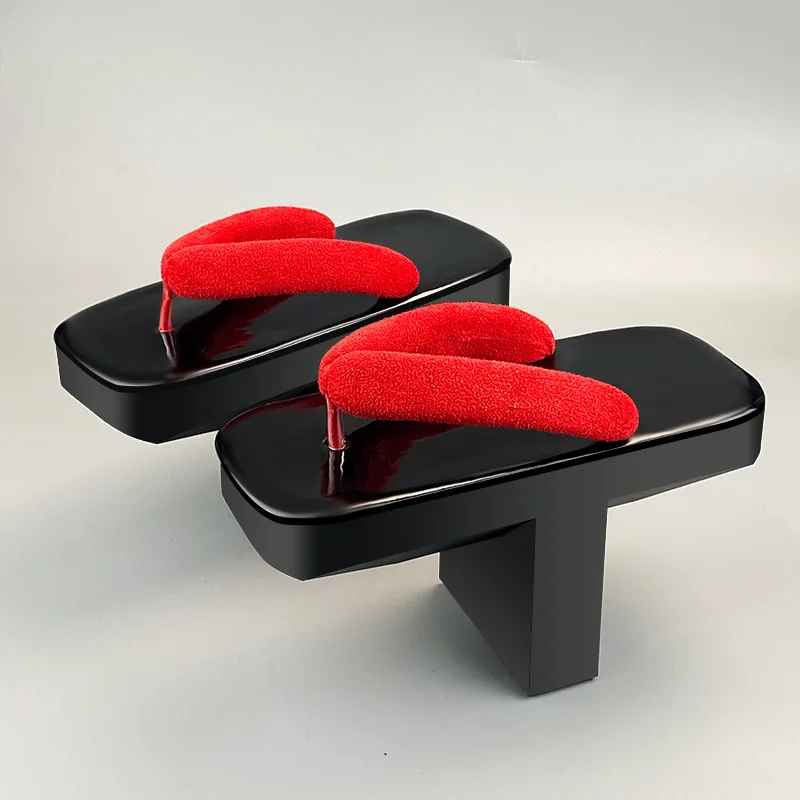 

PVC Japanese Geta Summer Indoor Slippers Man Women Unisex Flip Flops Clogs Cospaly Costumes Shoes