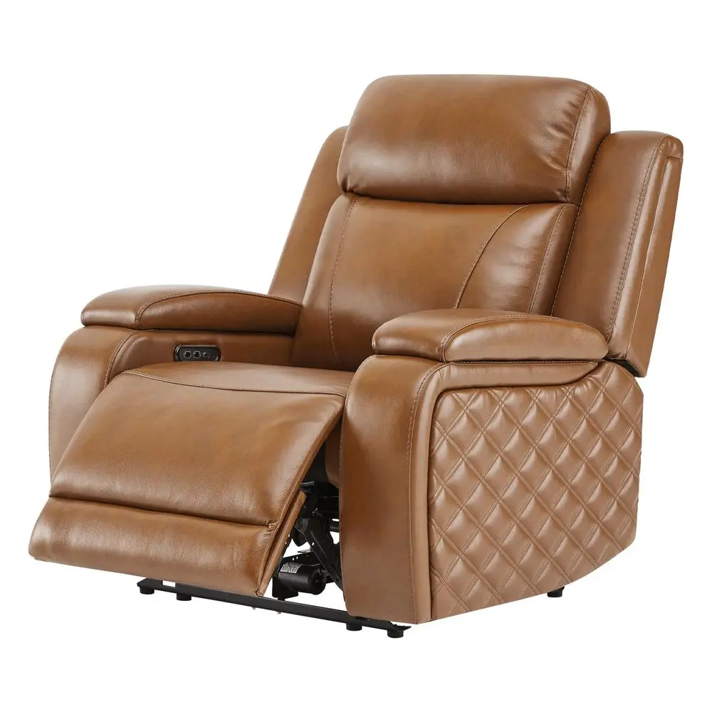 

Whitely Genuine Leather Power Recliner Chairs for Adults Zero Gravity Recliner with Power Headrest Hidden Storage Electric Re