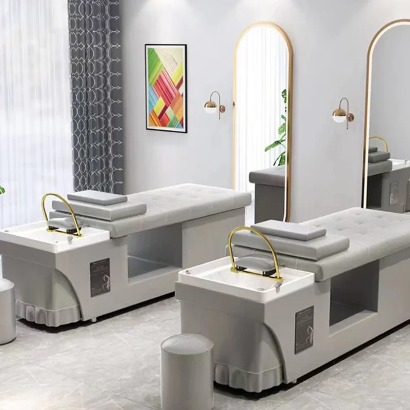 

Head Spa Lounge Comfort Shampoo Chairs Minimalistic Hairdressing Water Circulation Equipment Professional Sillas Hair Stylist