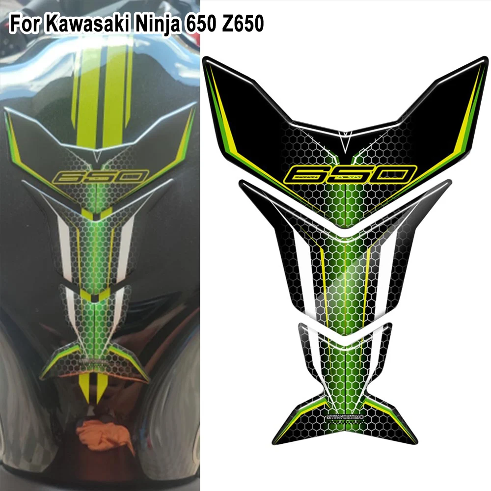 

Motorcycle Oil Fuel Tank Pad Stickers Tankpad Protector Fairing Decals For Kawasaki Ninja 650 Z650 2018 2019 2020