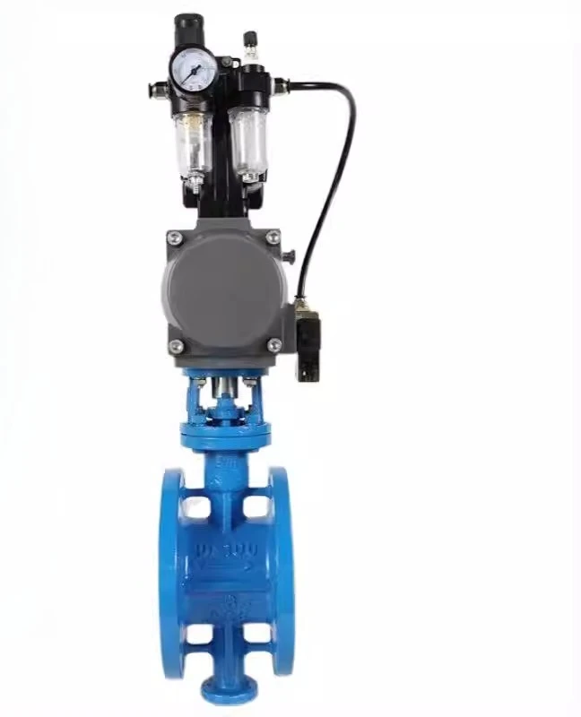 Cast steel pneumatic butterfly valve D643H-16C hard seal AT double acting flange butterfly valve three eccentric butterfly valve