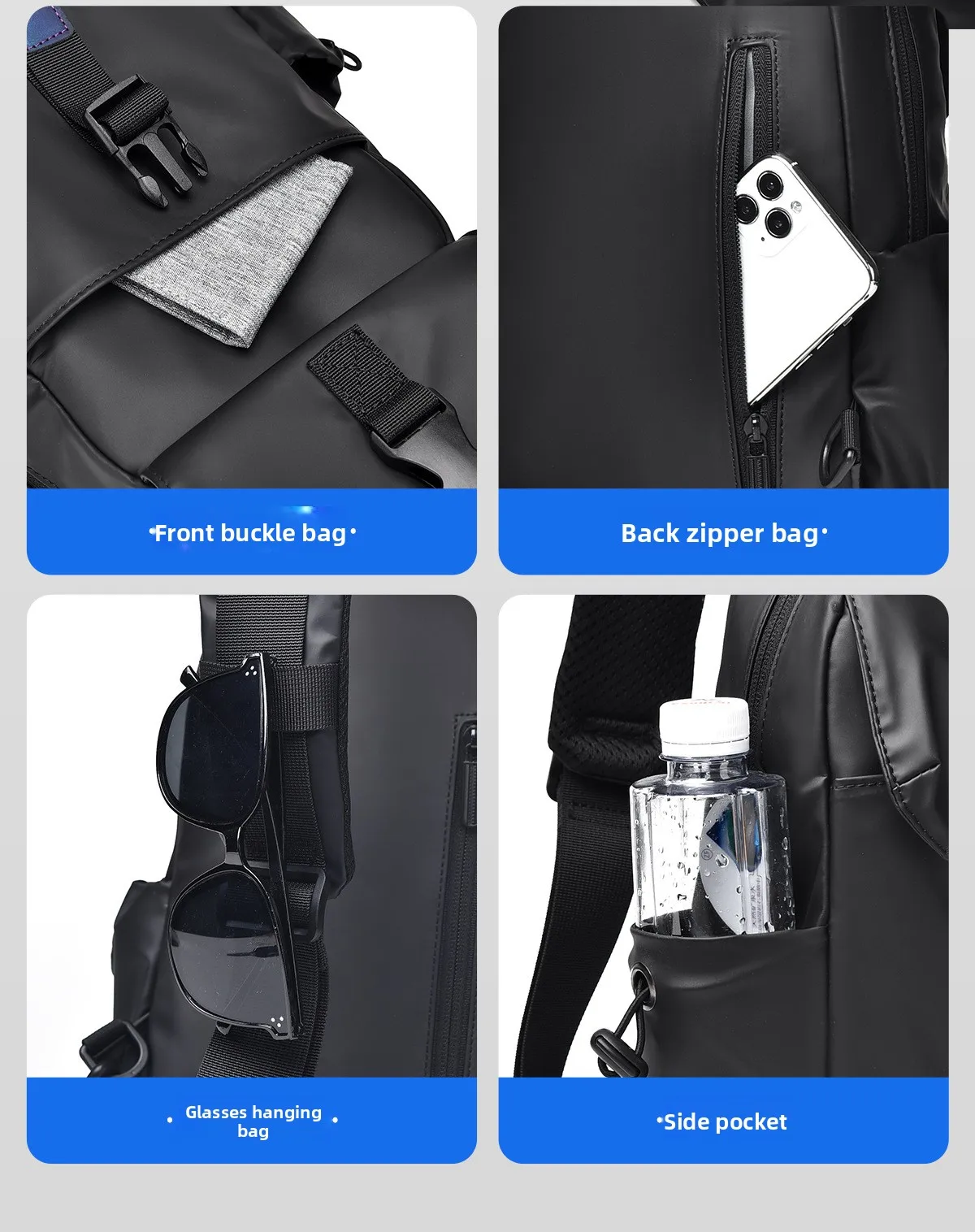 New Fashionable and Simple Chest Bag, Portable Travel Backpack, Casual Single-shoulder Bag, Water-resistant Crossbody Bag