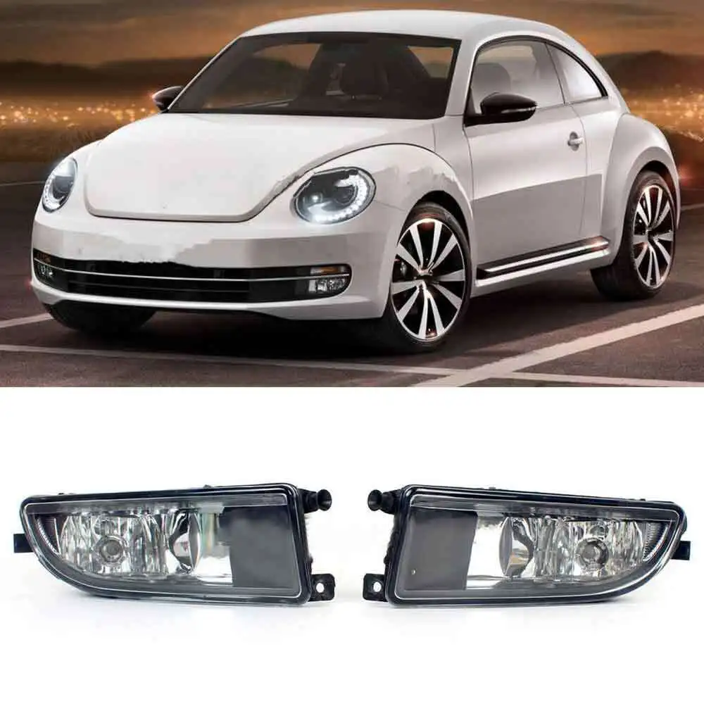 Pair For VW Beetle 2012 2013 2014 2015 2016 Front Bumper Fog Light Lamp W/ Bulbs