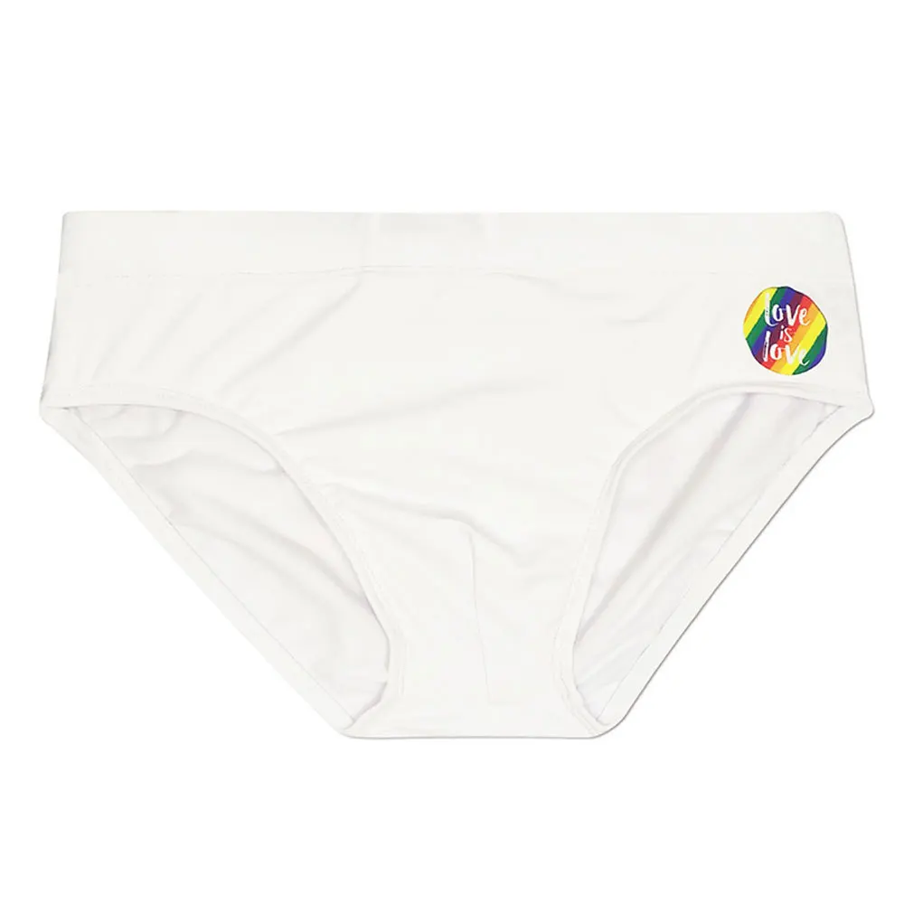 Men's Quick-Drying Triangle Swimming Shorts Color Printed European and American Triangle Beach Briefs Men's UXH359