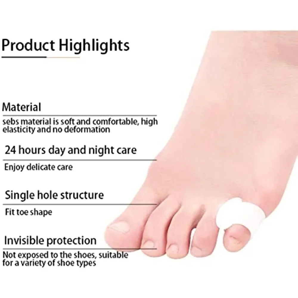 2pcs Silicone Toe Separator Finger Feet Care Protector Gel Toe Orthopedic Bunion Hallux Valgus Corrector Pedicure Spacer Yoga