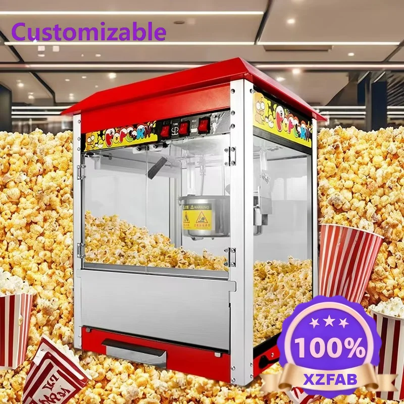Factory Direct 2026 Professional Electric Commercial Popcorn Machine Manufacturer 8oz Hot Air Automatic Popcorn Machine for Even