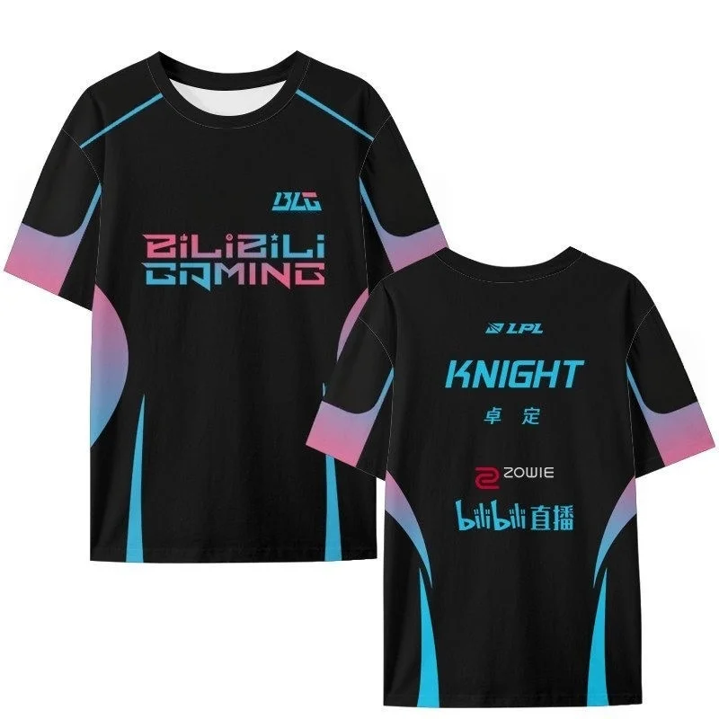 2026 New Arrival Unisex Loose Gaming T-shirt Autumn Winter 3D Print Quick Dry Casual Esports Style Team Short Sleeve Top