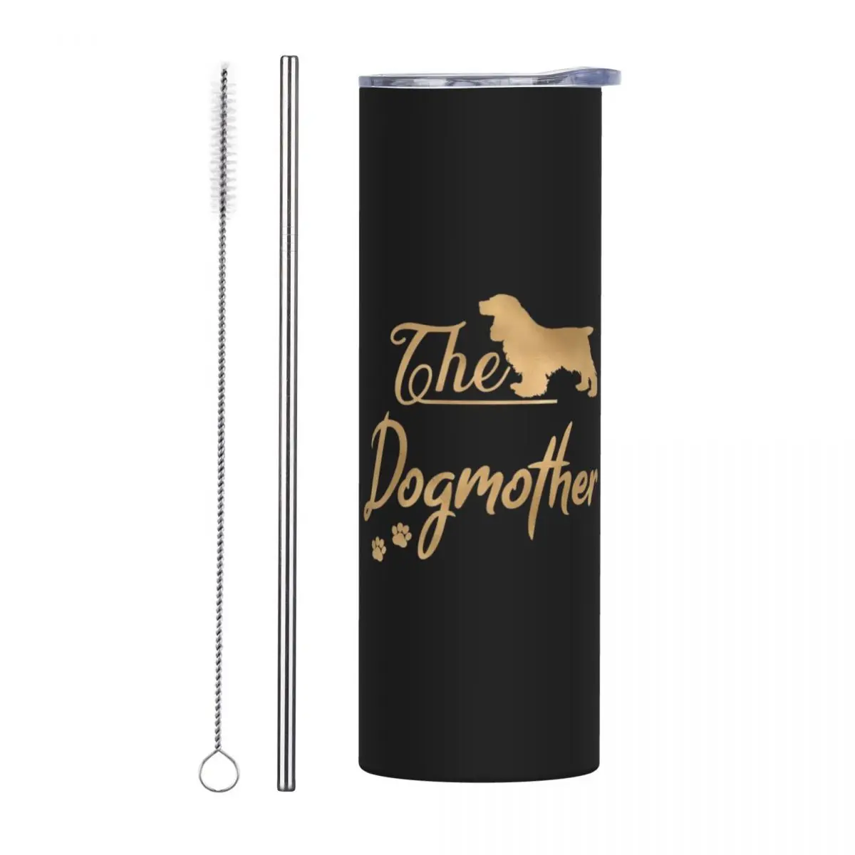 The Cocker Spaniel Dogmother Stainless Steel Tumbler Vacuum Insulated Mugs Thermal Cold Cup Straws With Lid 20oz