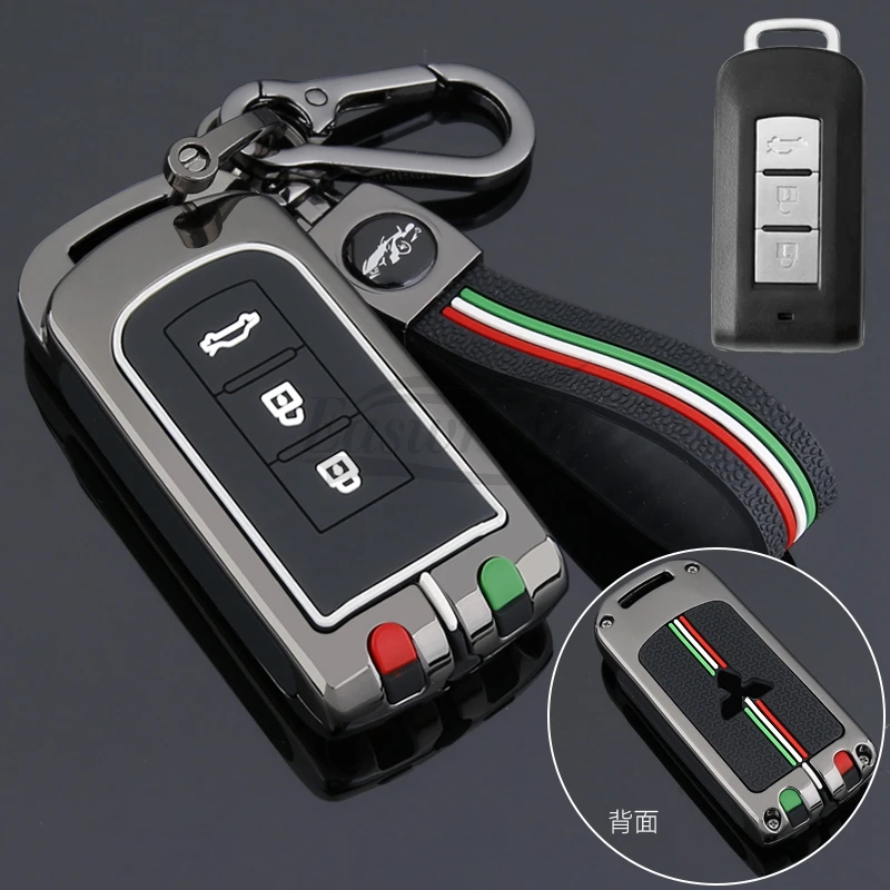 

Car Key Case For Mitsubishi Outlander Lancer 10 Pajero Sport ASX RVR L200 Eclipse Cross Key Cover Holder Interior Accessories
