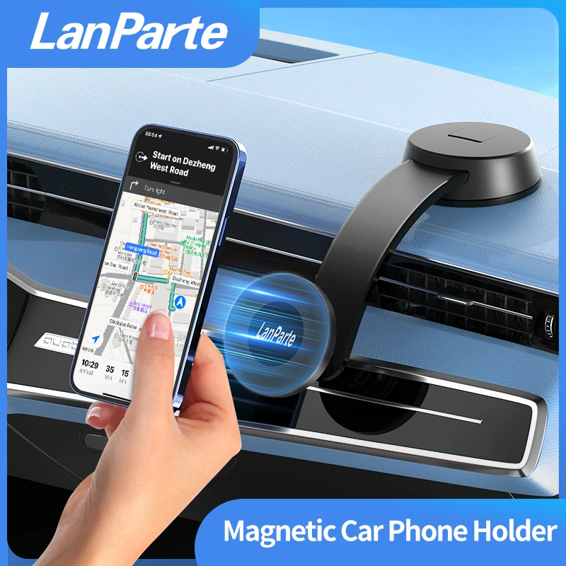 LanParte DPH-M01 Magnetic Car Phone Holder Dashboard Suction Mount Bendable Memory Alloy Mobile Phone Support For iPhone Xiaomi