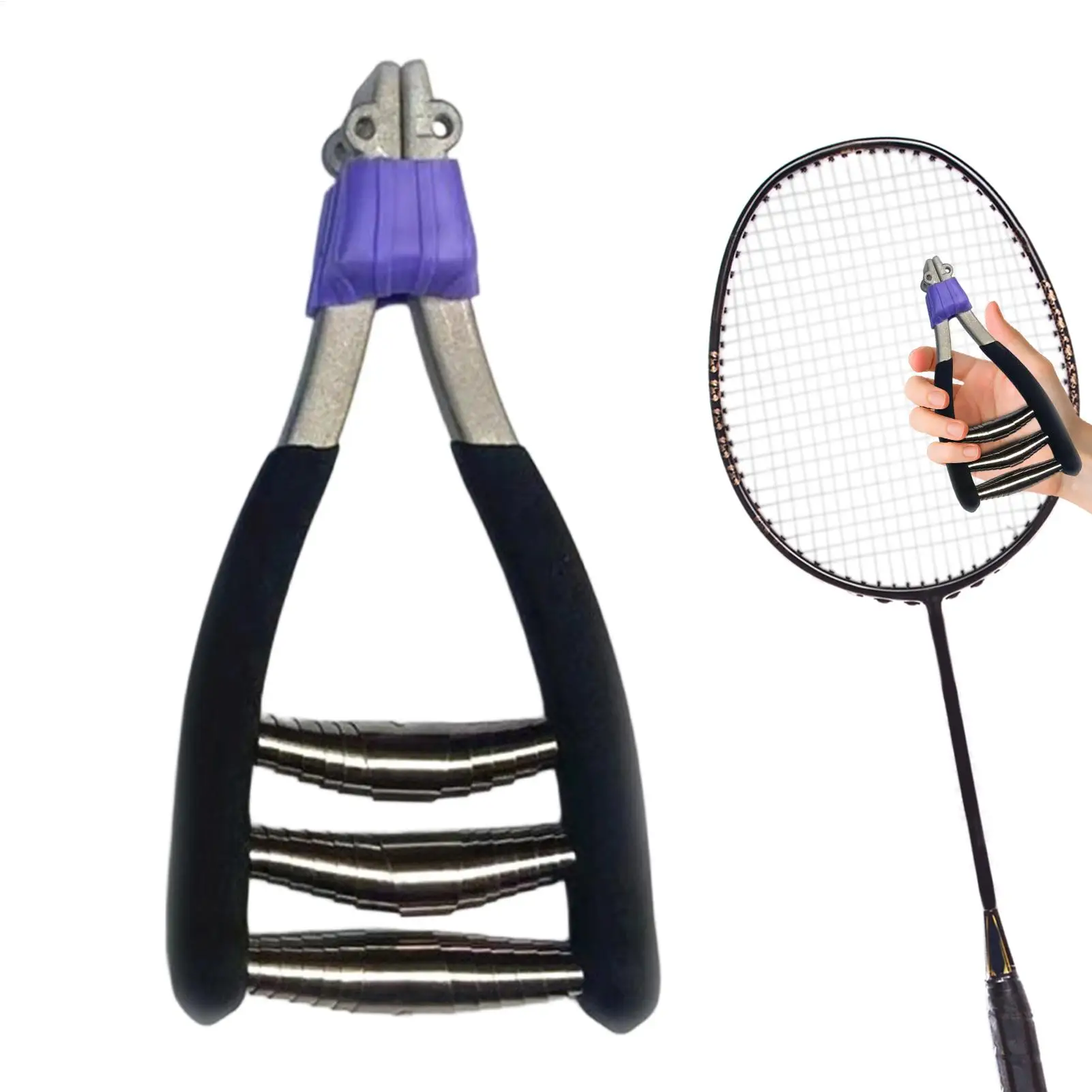 

Stringing Machine Wide-Head 3-Spring Starting Pliers Tennis Stringing Clamp for Badminton Sports Racquet Paddle Gym School Home