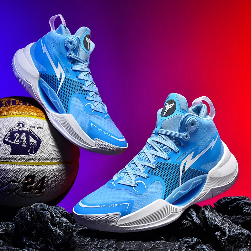 QQ-A25 UltraLight High Quality Mens Basketball Sneakers Training Sports Shoes Breathable Cushion High-top Basketball Shoes 36-46