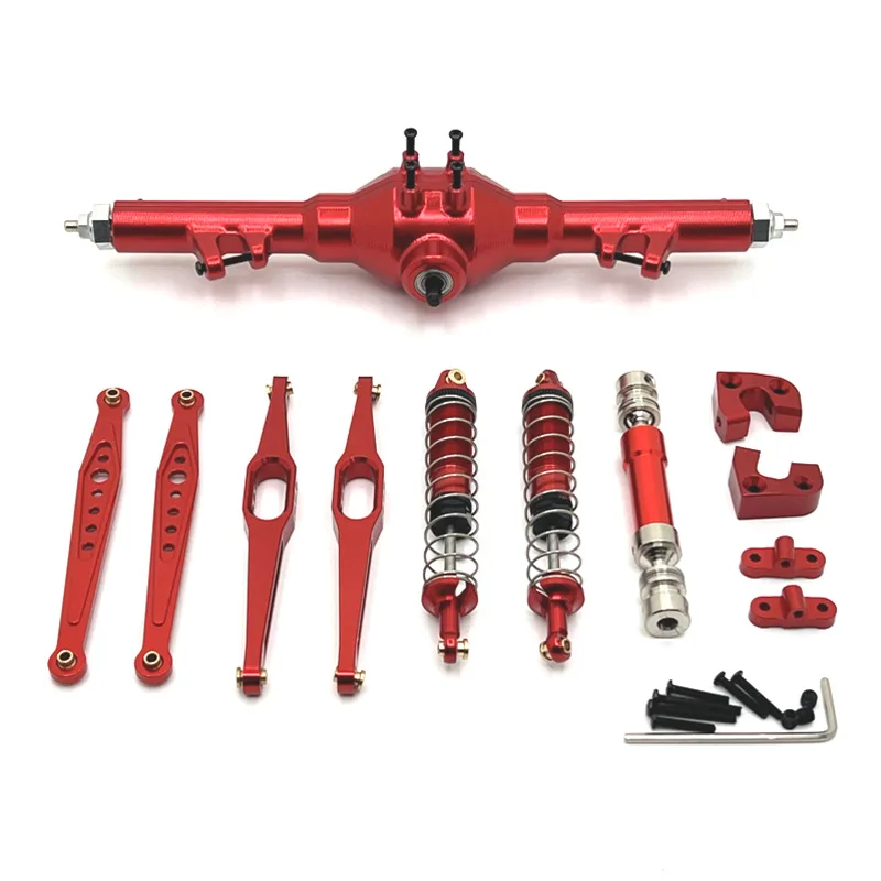 Wltoys 124006 12423 12427 12428 12429 metalowy wał napędowy tylnej osi amortyzator wahacze wleczone 1/12 zestaw części do modernizacji samochodu RC