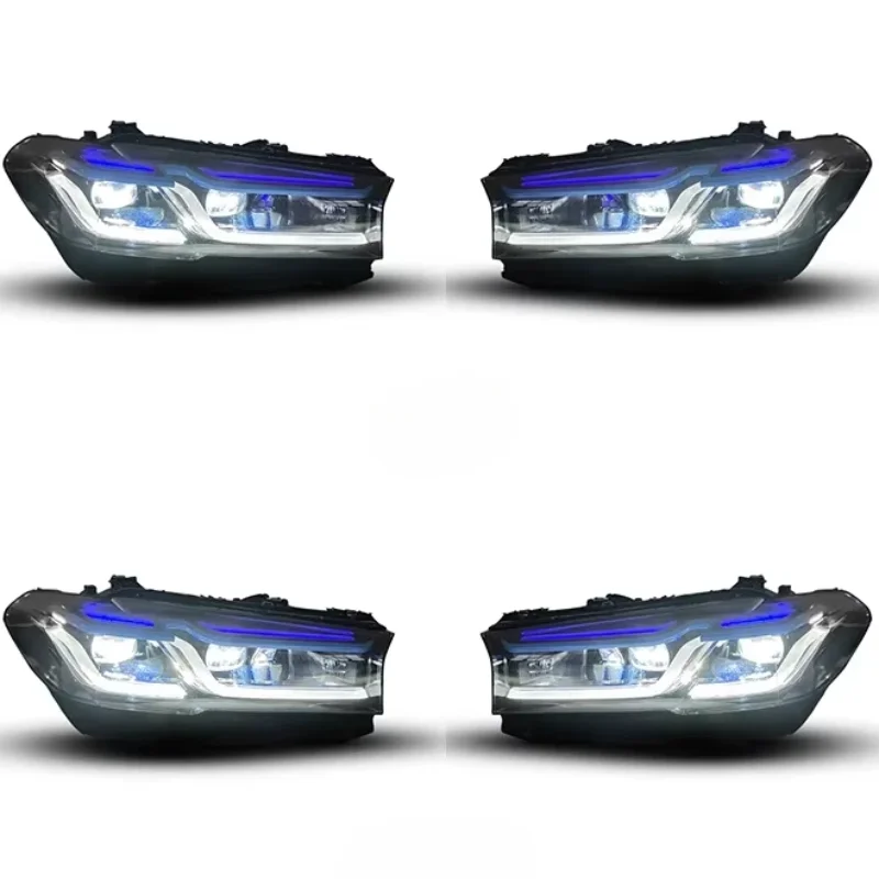 

For BMW 5 Series 18-20 G30 M5 Thunder Edition Double Blue Eyebrow LED Headlights Hot Sale