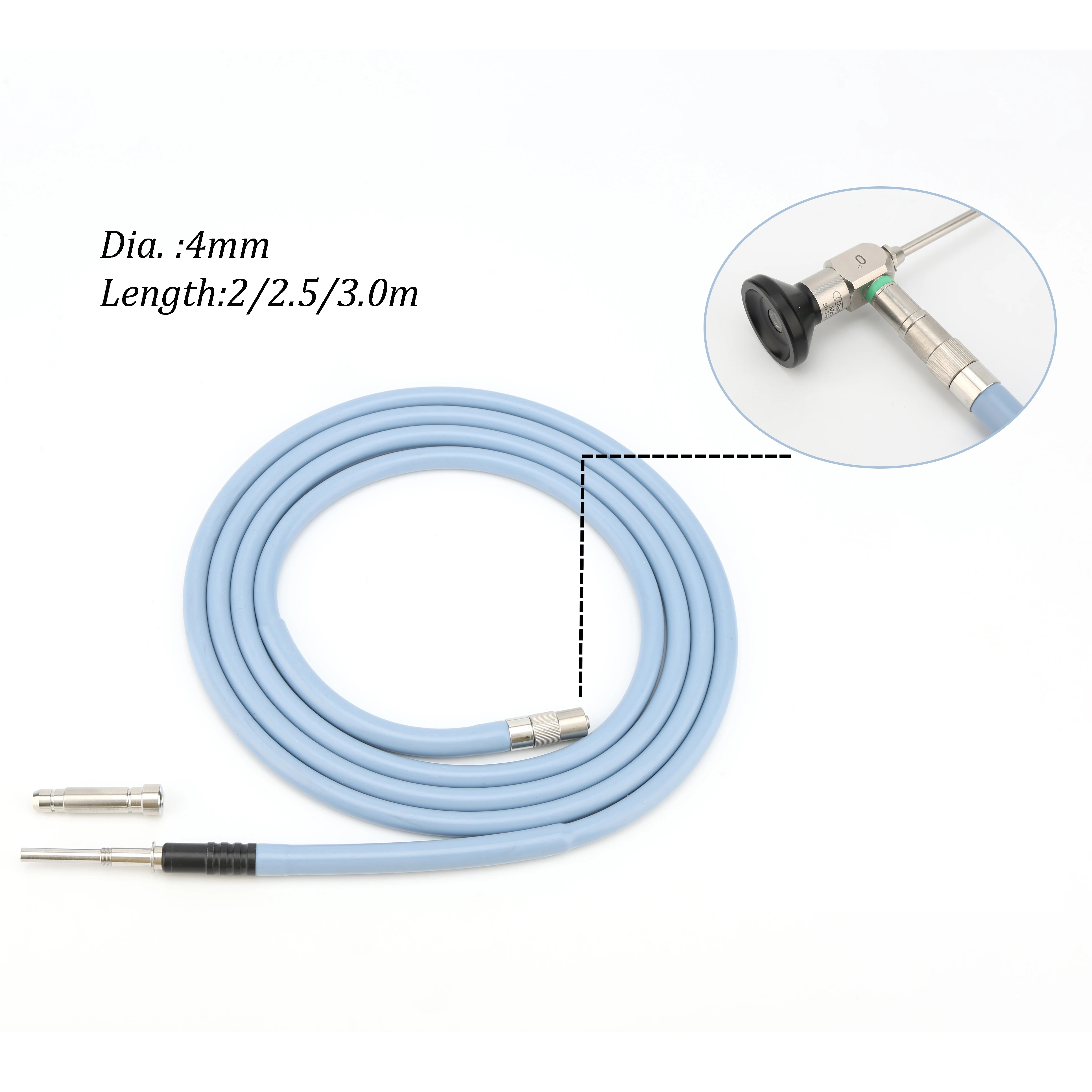 Hot Sales 3.0m/4m/5m Endoscopic Light Guide Cable,surgical Instruments Optical Fiber Cold Light Source