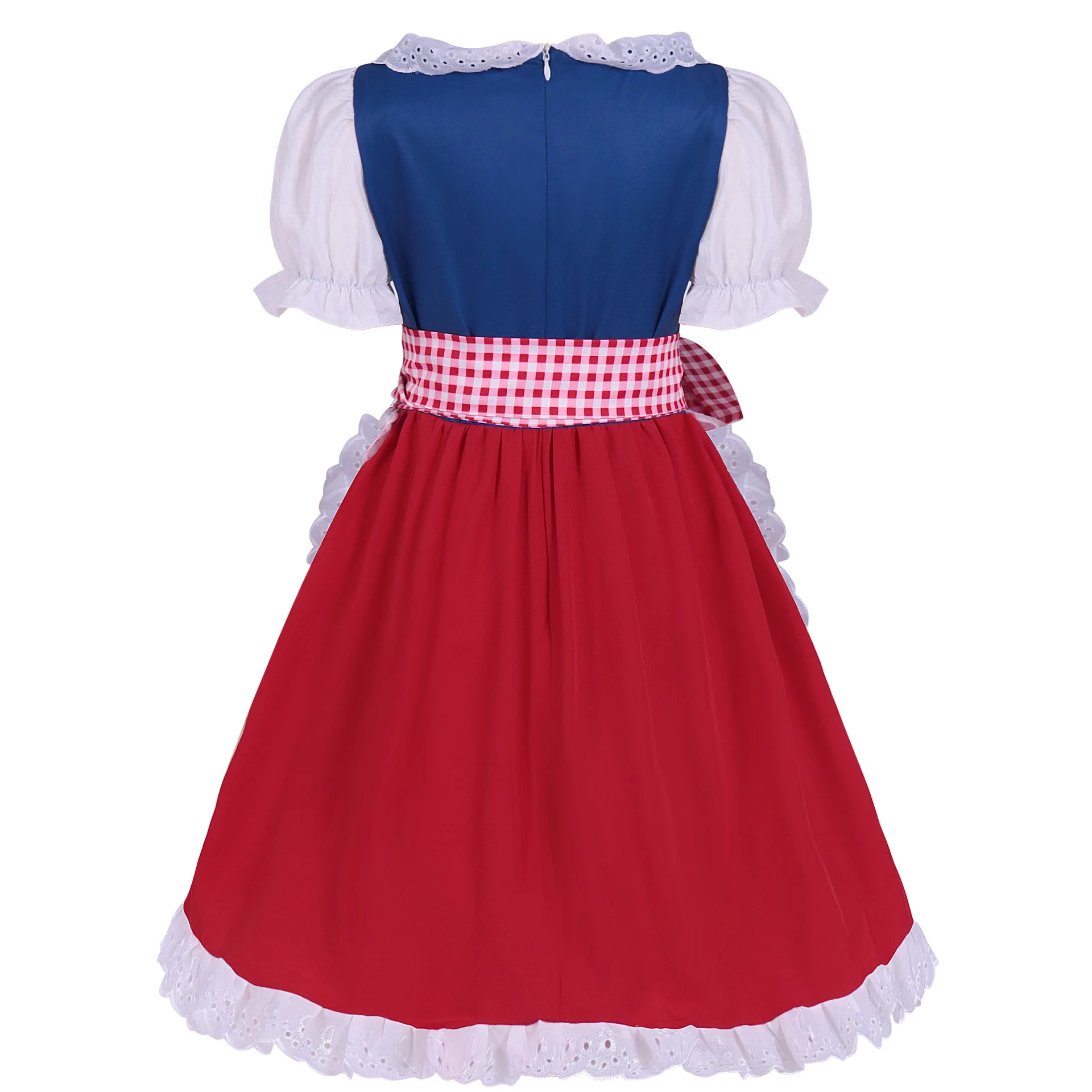 Pink Retro Halloween Costume Tight Girls Dress Bavarian Munich Beer Festival Outfit Children's Day  Suit Women's Wear view 4