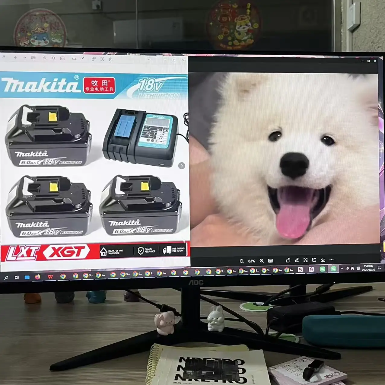 

NEW Genuine Makita 18V Battery 6Ah BL1850B Li-ion Replacement Battery BL1850 BL1860B BL1860 BL1840B BL1830B BL1830 LXT-400 RU